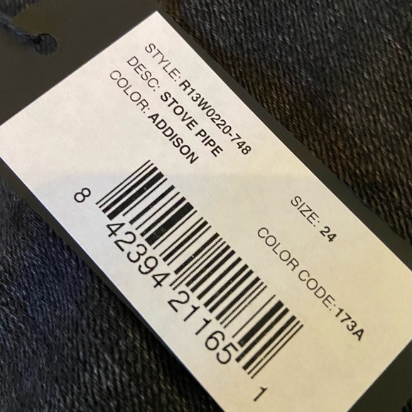 SOLD - R13 Addison Stovepipe Jean - NWT - Picture 2 of 4